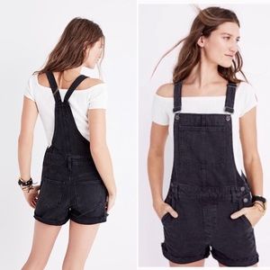 Madewell Adirondack Black Shortalls SZ S VGUC
